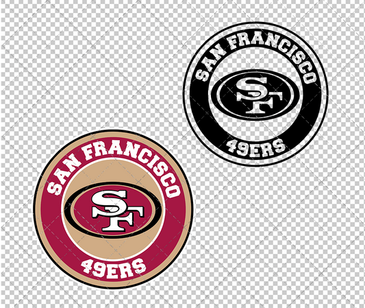 San Francisco 49Ers Circle 1996, Svg, Dxf, Eps, Png - SvgShopArt