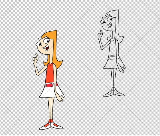 Candace Flynn - Phineas and Ferb, Svg, Dxf, Eps, Png - SvgShopArt