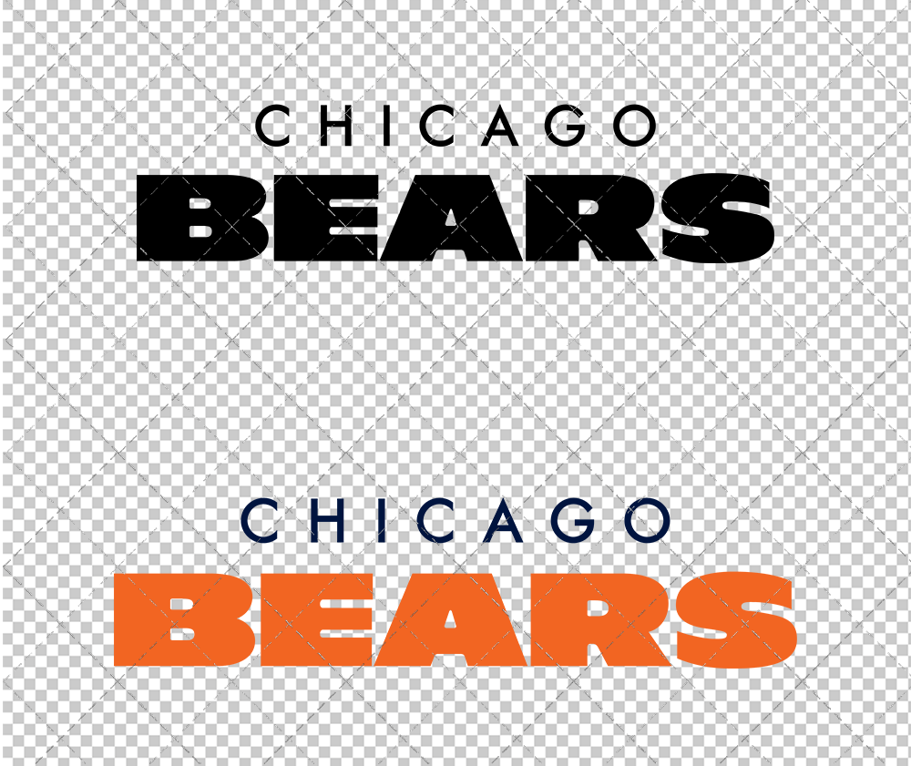 Chicago Bears Wordmark 2001, Svg, Dxf, Eps, Png - SvgShopArt