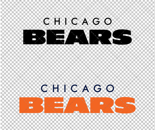 Chicago Bears Wordmark 2001, Svg, Dxf, Eps, Png - SvgShopArt