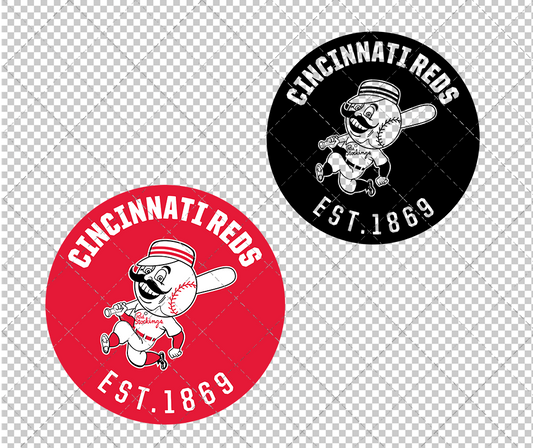 Cincinnati Reds Circle 1959, Svg, Dxf, Eps, Png - SvgShopArt