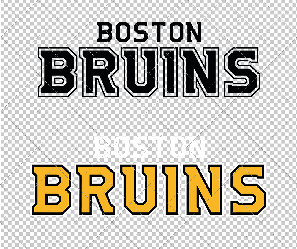 Boston Bruins Wordmark 2007 002, Svg, Dxf, Eps, Png - SvgShopArt