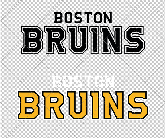 Boston Bruins Wordmark 2007 002, Svg, Dxf, Eps, Png - SvgShopArt