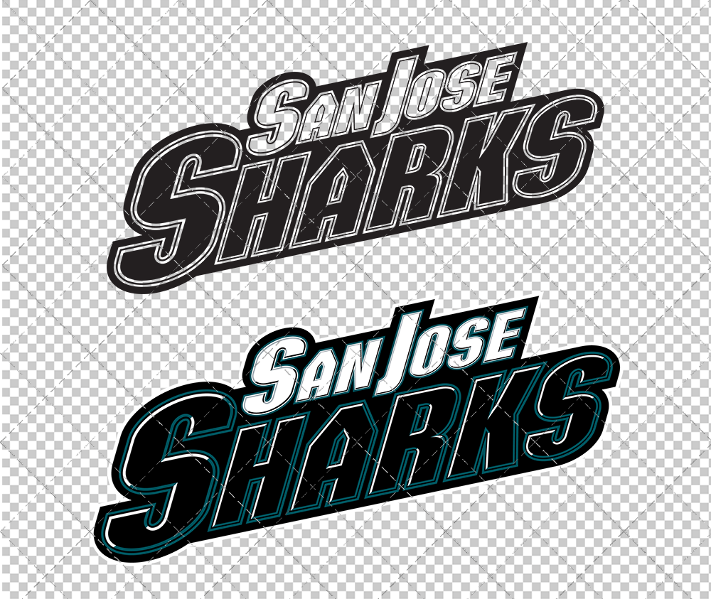 San Jose Sharks Wordmark 2007 003, Svg, Dxf, Eps, Png - SvgShopArt