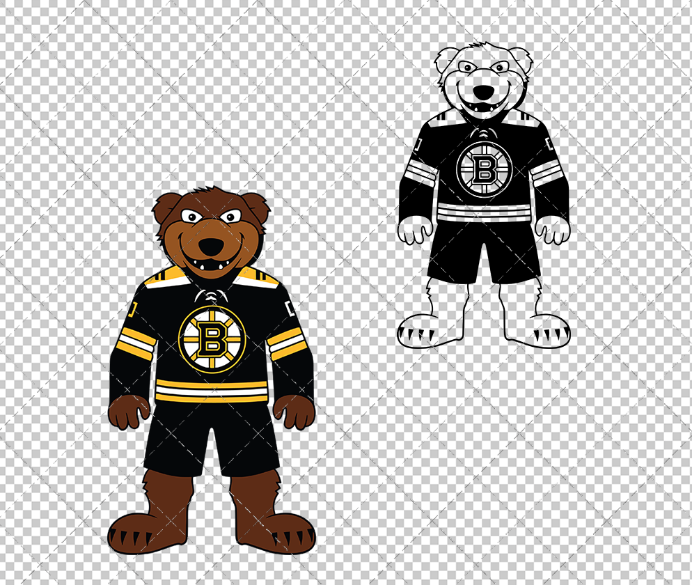 Boston Bruins Mascot Blades, Svg, Dxf, Eps, Png - SvgShopArt