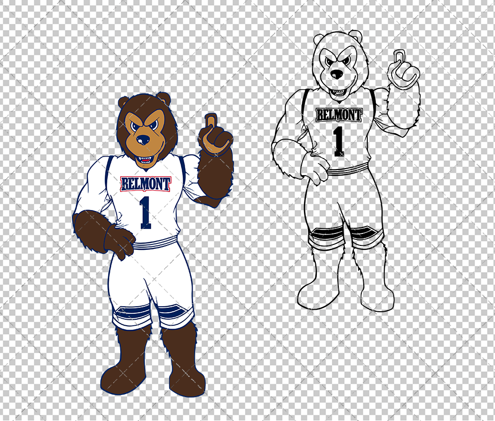 Belmont Bruins Mascot 2013 002, Svg, Dxf, Eps, Png - SvgShopArt