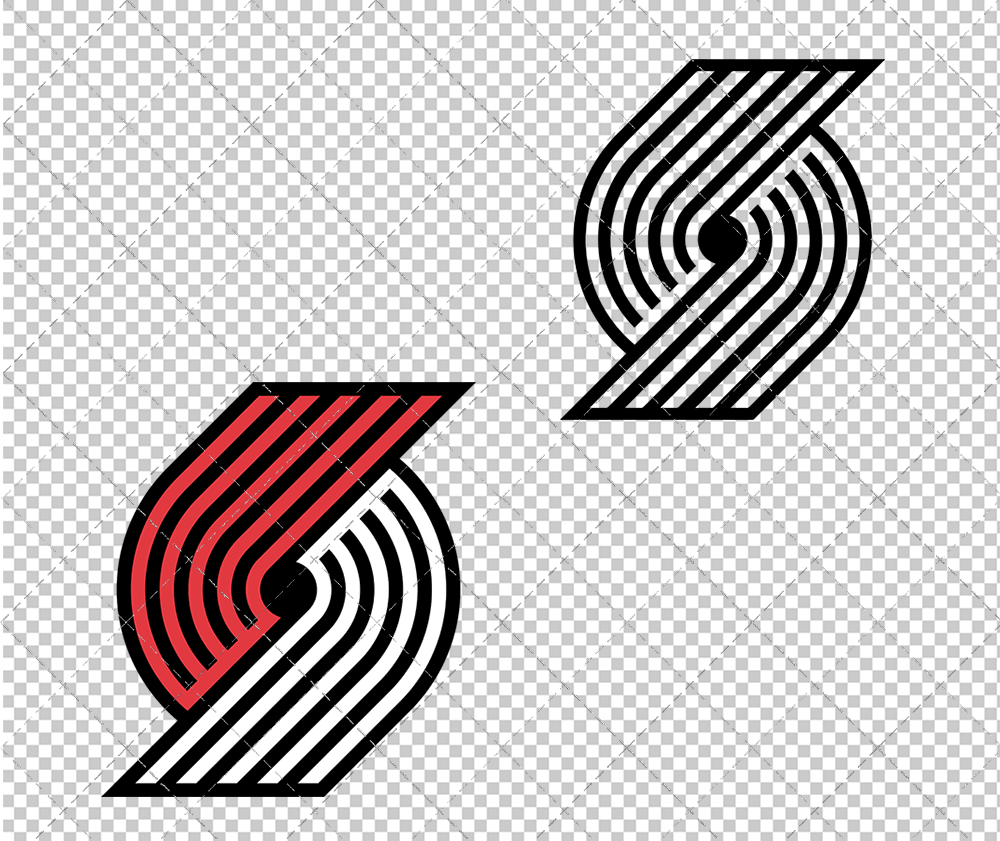 Portland Trail Blazers Alternate 2017, Svg, Dxf, Eps, Png - SvgShopArt