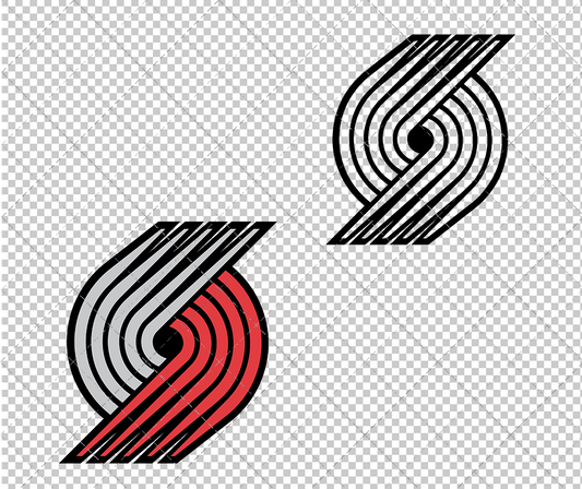 Portland Trail Blazers Alternate 2002, Svg, Dxf, Eps, Png - SvgShopArt