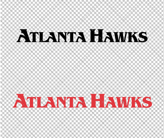 Atlanta Hawks Wordmark 1995, Svg, Dxf, Eps, Png - SvgShopArt