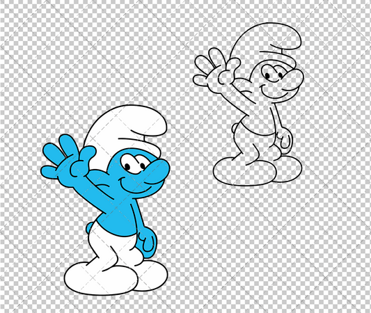 Smurfs - The Smurfs 002, Svg, Dxf, Eps, Png - SvgShopArt