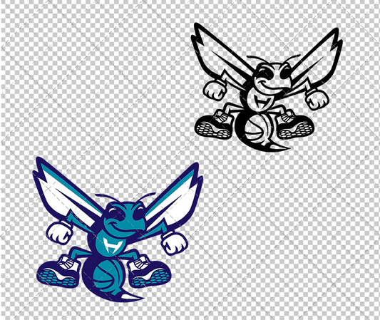 Charlotte Hornets Mascot Hugo 2014 002, Svg, Dxf, Eps, Png - SvgShopArt
