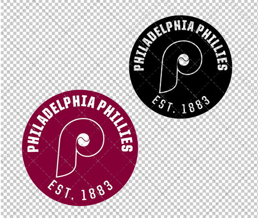 Philadelphia Phillies Circle 1984, Svg, Dxf, Eps, Png - SvgShopArt