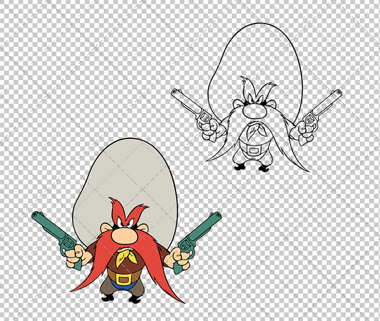 Yosemite Sam - Looney Tunes, Svg, Dxf, Eps, Png - SvgShopArt