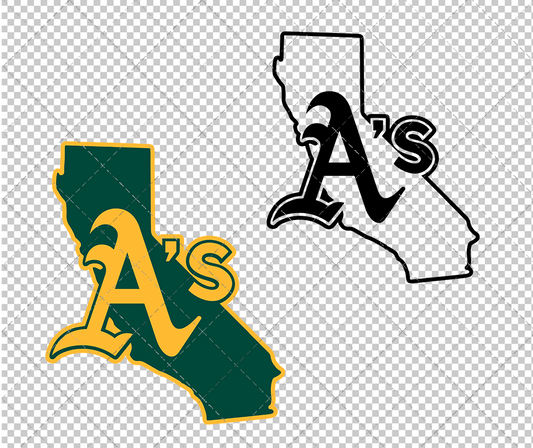 Oakland Athletics Concept 1993 003, Svg, Dxf, Eps, Png - SvgShopArt