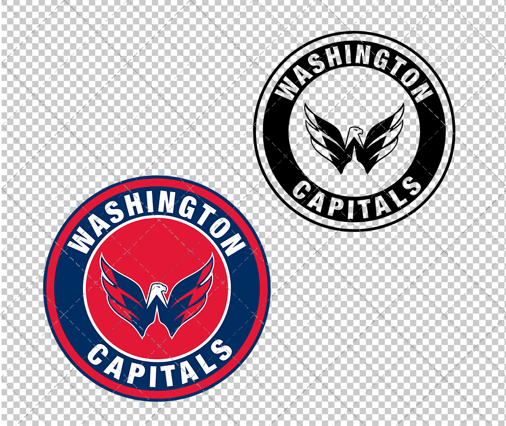 Washington Capitals Circle 2007 002, Svg, Dxf, Eps, Png - SvgShopArt