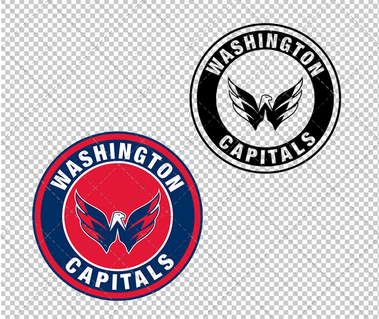 Washington Capitals Circle 2007 002, Svg, Dxf, Eps, Png - SvgShopArt