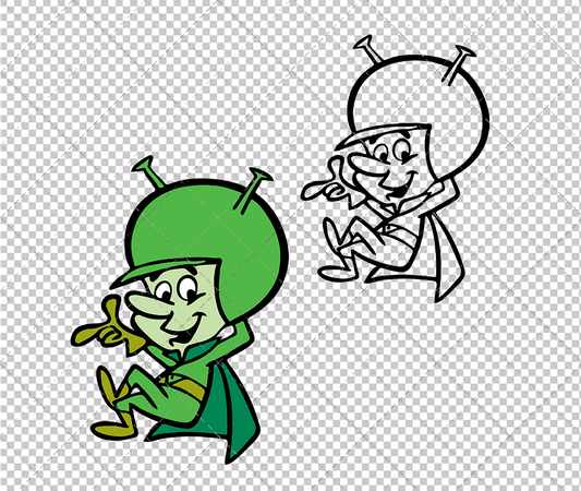 The Great Gazoo - The Flintstone 002, Svg, Dxf, Eps, Png - SvgShopArt