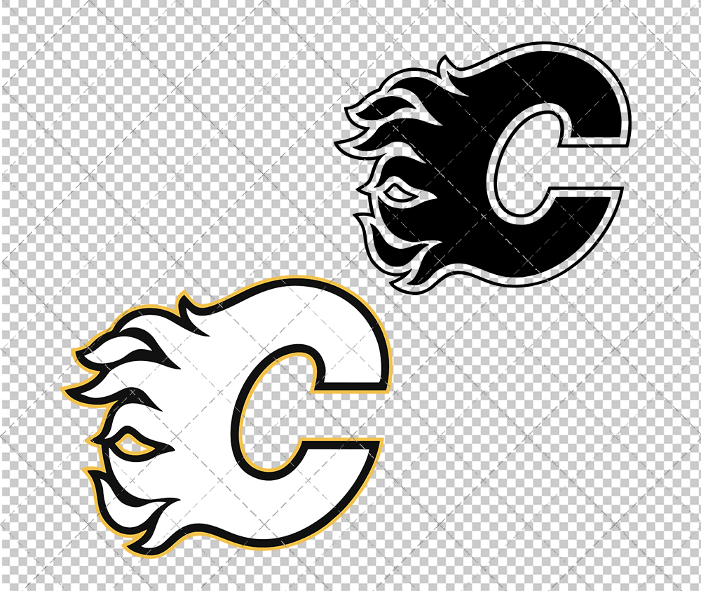 Calgary Flames Alternate 1994, Svg, Dxf, Eps, Png - SvgShopArt