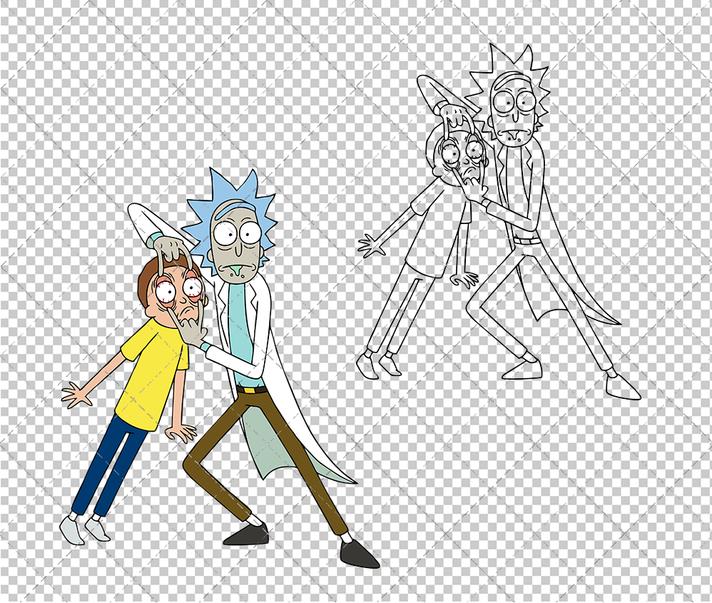 Rick and Morty, Svg, Dxf, Eps, Png - SvgShopArt