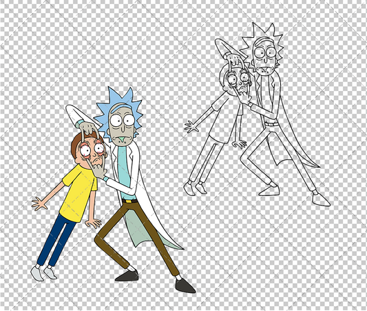 Rick and Morty, Svg, Dxf, Eps, Png - SvgShopArt