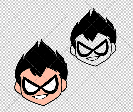 Robin - Teen Titans Go, Svg, Dxf, Eps, Png - SvgShopArt