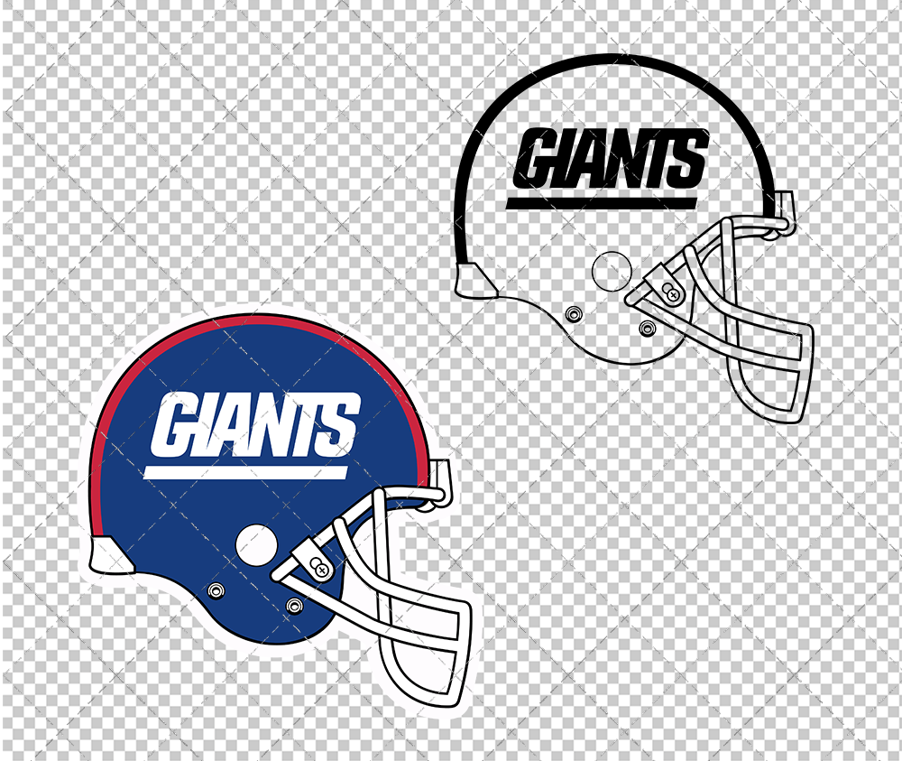 New York Giants Helmet 1981, Svg, Dxf, Eps, Png - SvgShopArt