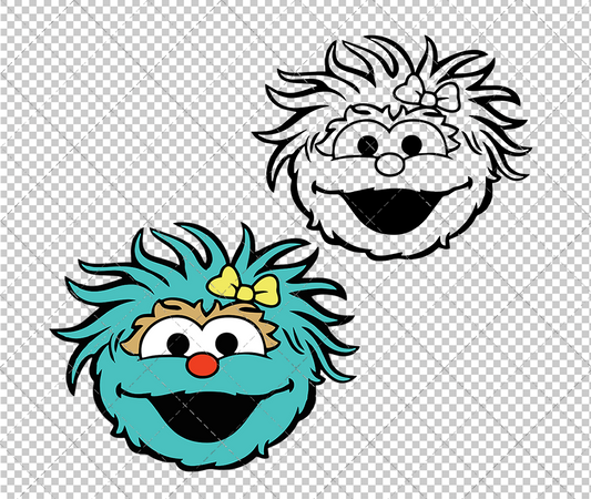 Rosita - Sesame Street, Svg, Dxf, Eps, Png - SvgShopArt