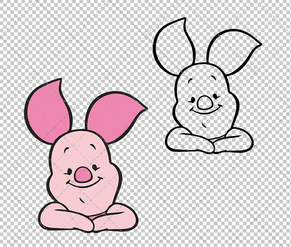 Piglet - Winnie The Pooh 005, Svg, Dxf, Eps, Png - SvgShopArt