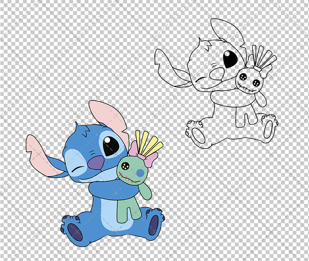 Stitch - Lilo and Stitch 003, Svg, Dxf, Eps, Png - SvgShopArt