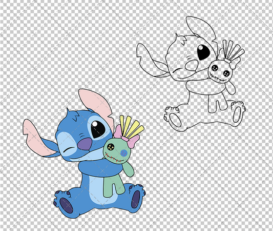 Stitch - Lilo and Stitch 003, Svg, Dxf, Eps, Png - SvgShopArt