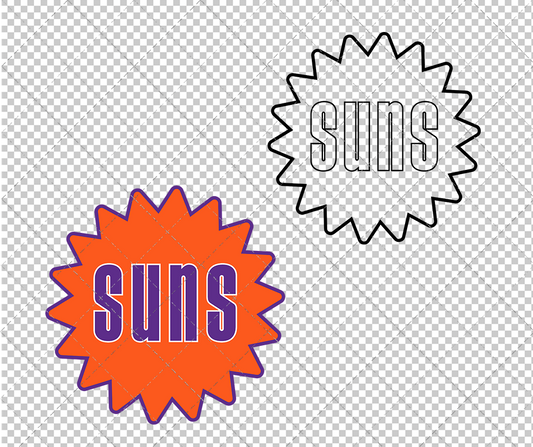 Phoenix Suns Alternate 1968, Svg, Dxf, Eps, Png - SvgShopArt