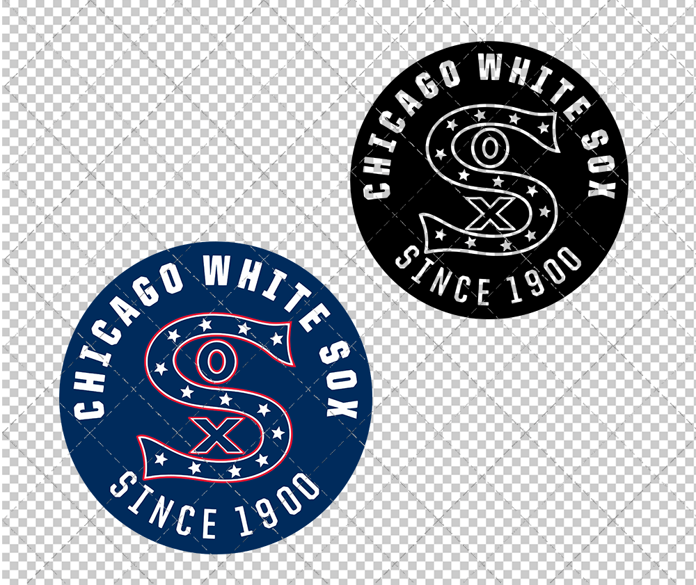 Chicago White Sox Circle 2001, Svg, Dxf, Eps, Png - SvgShopArt