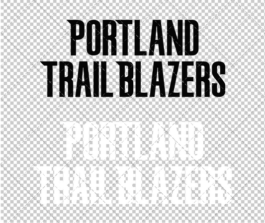 Portland Trail Blazers Wordmark 2017 002, Svg, Dxf, Eps, Png - SvgShopArt