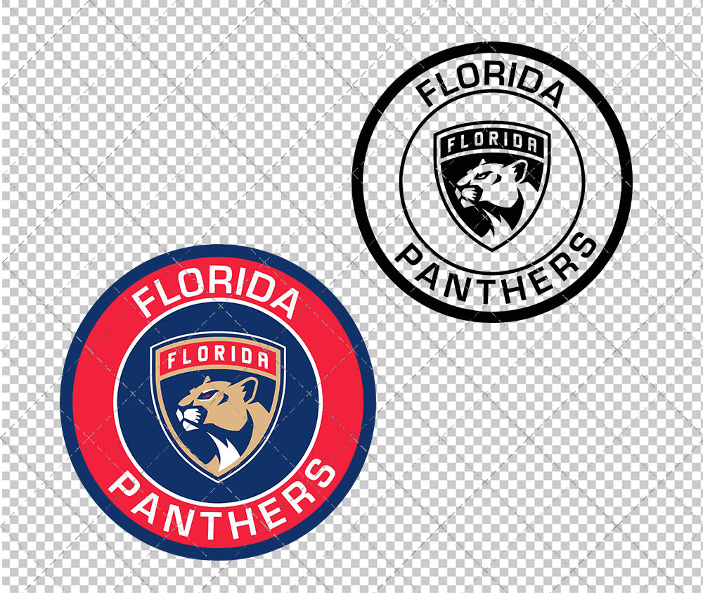 Florida Panthers Circle 2016 002, Svg, Dxf, Eps, Png - SvgShopArt