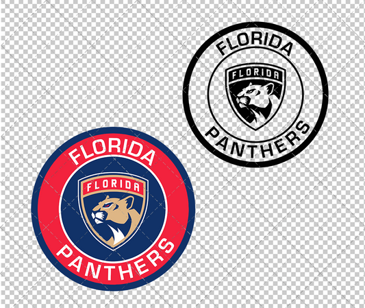 Florida Panthers Circle 2016 002, Svg, Dxf, Eps, Png - SvgShopArt