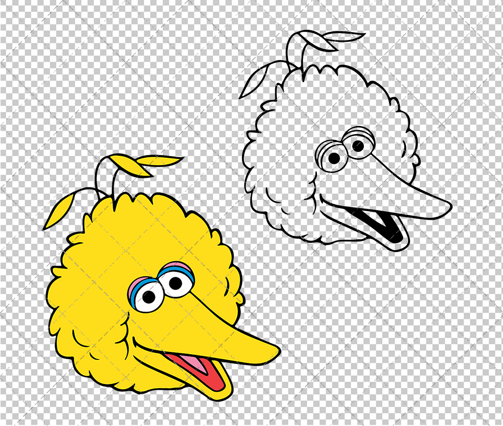 Big Bird - Sesame Street 002, Svg, Dxf, Eps, Png - SvgShopArt