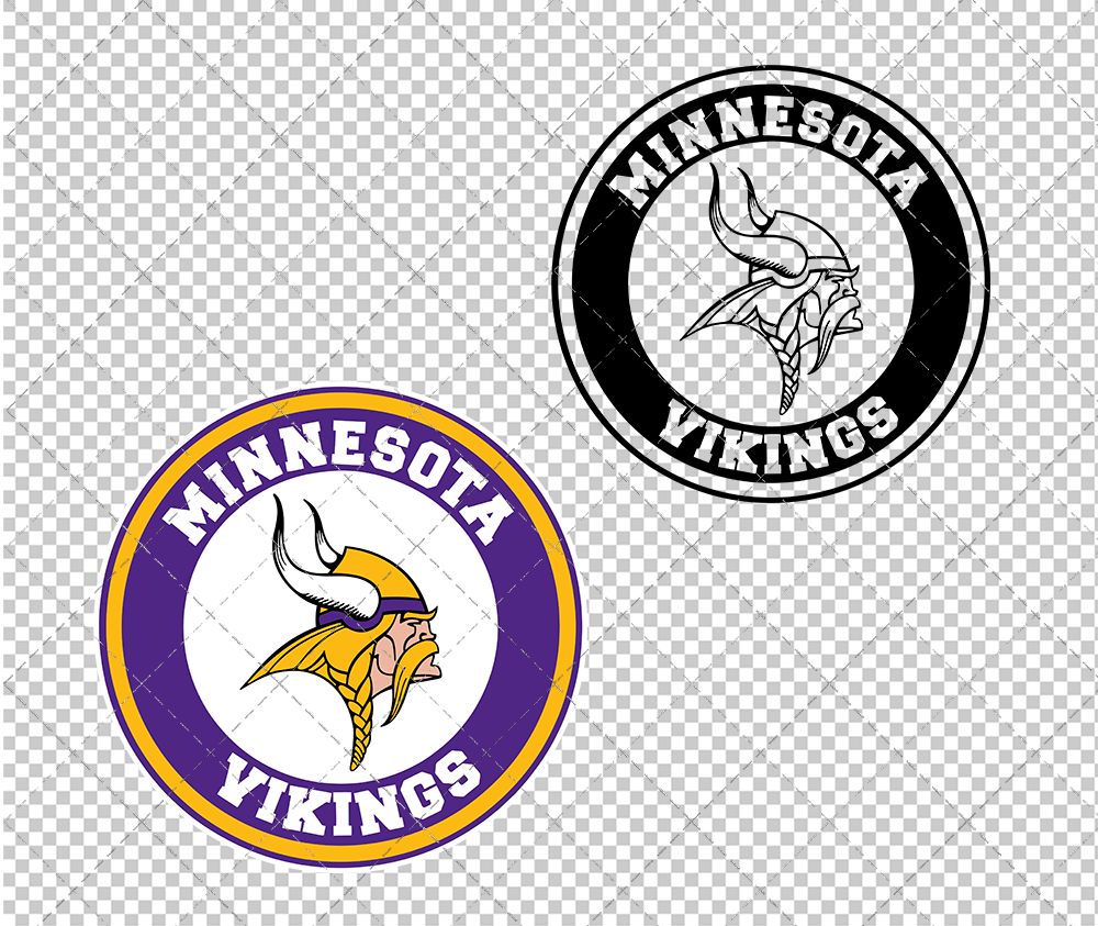 Minnesota Vikings Circle 1985, Svg, Dxf, Eps, Png - SvgShopArt