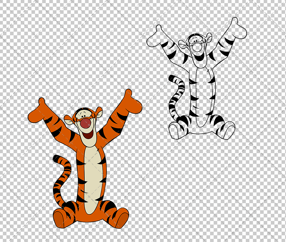 Tigger - Winnie The Pooh 006, Svg, Dxf, Eps, Png - SvgShopArt