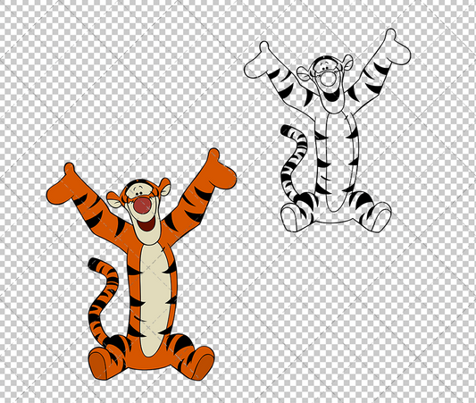 Tigger - Winnie The Pooh 006, Svg, Dxf, Eps, Png - SvgShopArt