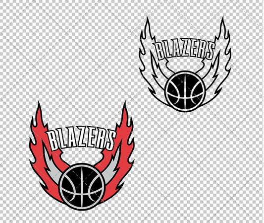 Portland Trail Blazers Alternate 2002 004, Svg, Dxf, Eps, Png - SvgShopArt