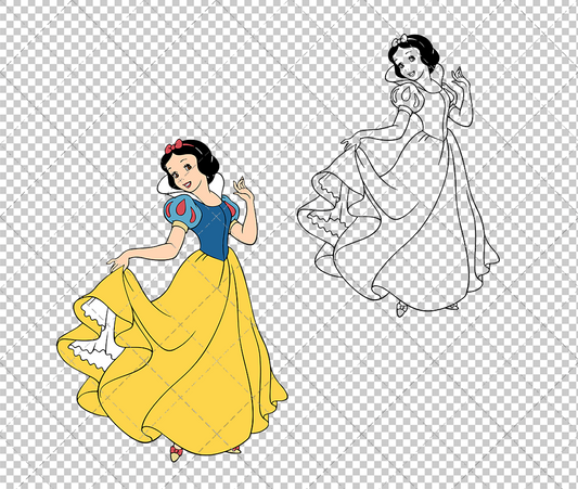 Snow White 002, Svg, Dxf, Eps, Png - SvgShopArt