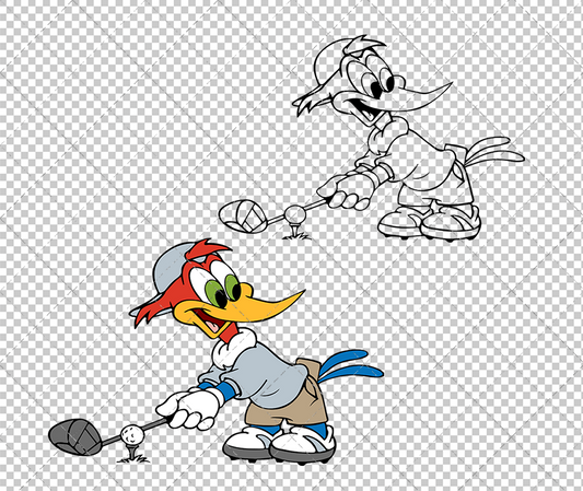 Woody Woodpecker, Svg, Dxf, Eps, Png - SvgShopArt