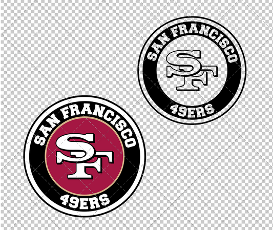 San Francisco 49Ers Circle 1996 002, Svg, Dxf, Eps, Png - SvgShopArt