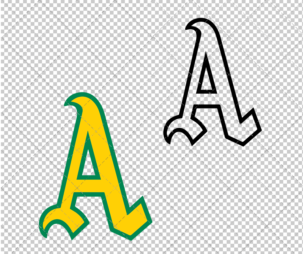 Oakland Athletics Jersey 1969, Svg, Dxf, Eps, Png - SvgShopArt