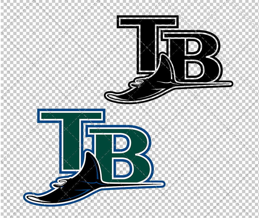 Tampa Bay Rays Alternate 2001, Svg, Dxf, Eps, Png - SvgShopArt