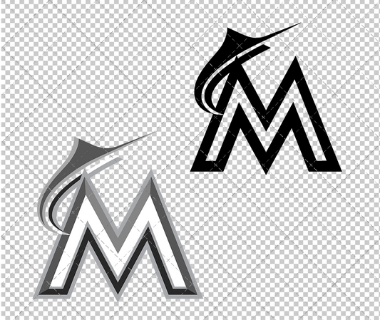 Miami Marlins Concept 2012 002, Svg, Dxf, Eps, Png - SvgShopArt