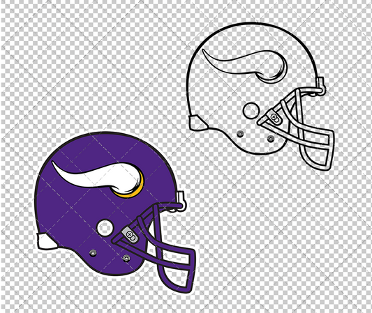 Minnesota Vikings Helmet 1998, Svg, Dxf, Eps, Png - SvgShopArt