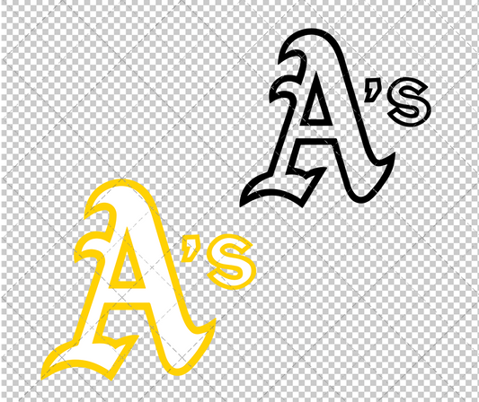 Oakland Athletics Jersey 1973 002, Svg, Dxf, Eps, Png - SvgShopArt