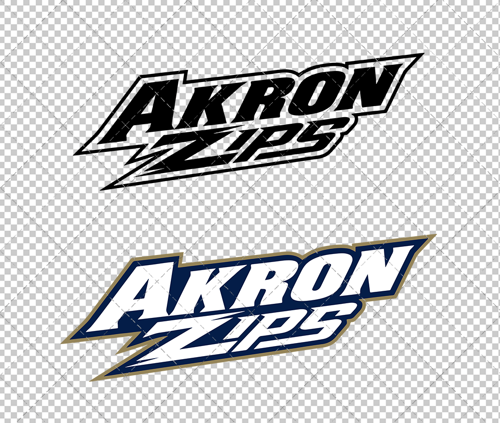 Akron Zips Wordmark 2018, Svg, Dxf, Eps, Png - SvgShopArt