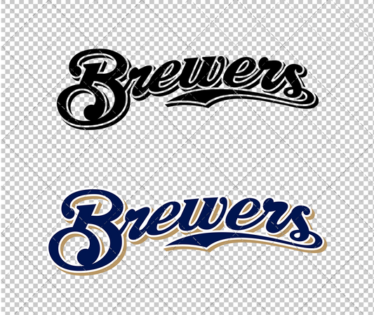 Milwaukee Brewers Wordmark 2000, Svg, Dxf, Eps, Png - SvgShopArt